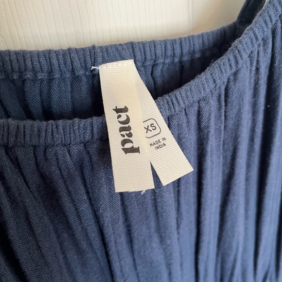 Pact French Navy Coastal Double Gauze Cami Maxi Dress in French Navy. XS. - Picture 5 of 8